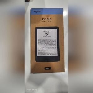 Brand New Amazon Kindle eReader - Black with Blue Accent